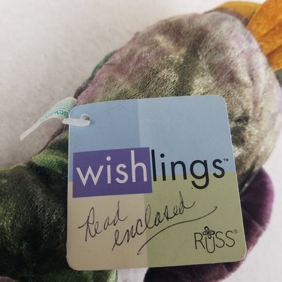 Fish Russ Berrie PUCKERS #6852 Bean Bag Plush Multicolor 10" march 20 1997 birth - Picture 8 of 13